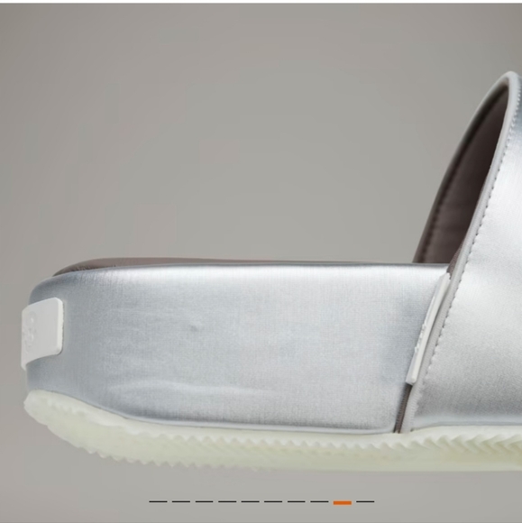 ADIDAS Y-3 SLIDE Silver Metallic 5 NWT - Picture 6 of 10